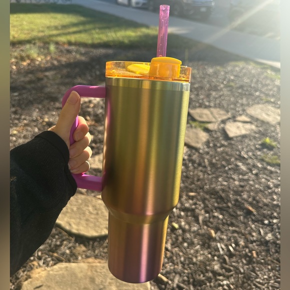 Starbucks Stanley Fall Sunrise 2024 Collab 40 oz. Tumbler Pink Yellow NEW - Picture 9 of 12